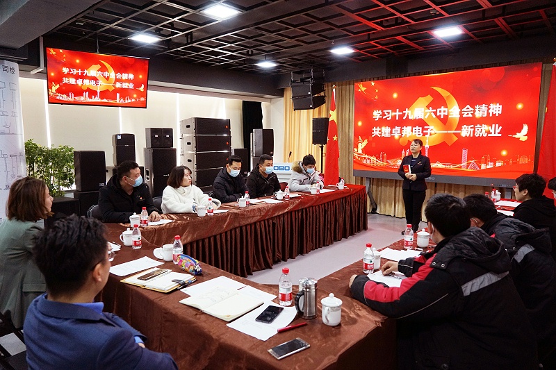 ZOBO麻豆影院91性欲党支部丨开展“学习贯彻党的十九届六中全会精神”主题党日活动